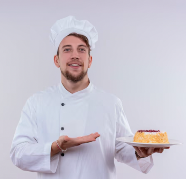 Photo portrait d'homme cuisinier-pâtissier